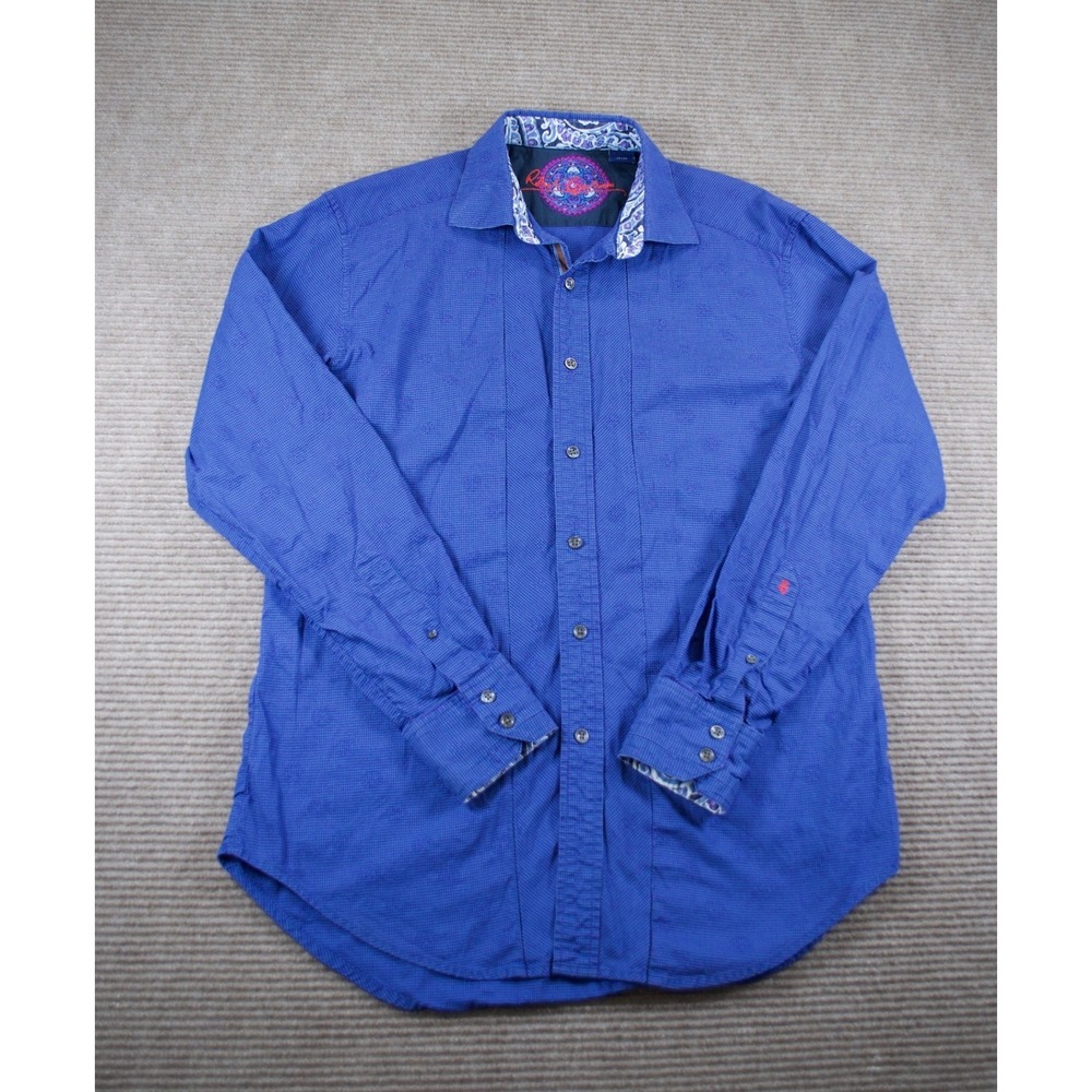 Robert Graham 100% Cotton 100% Silk Trim Mini Check M